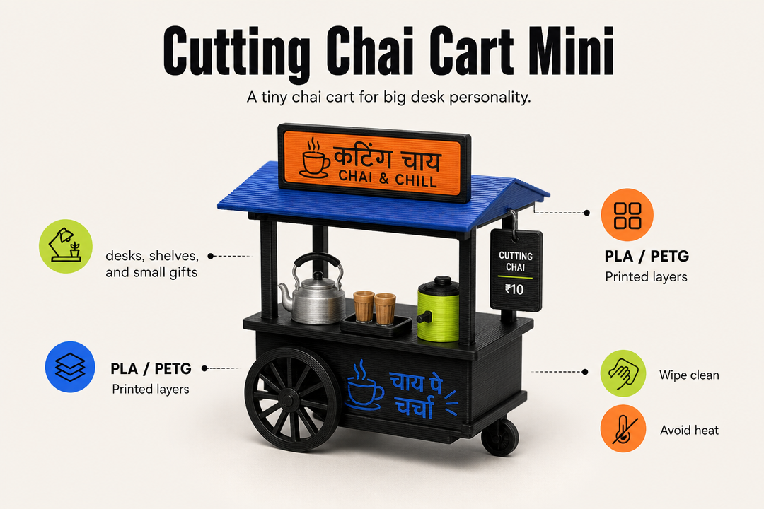 Cutting Chai Cart Mini product detail and care graphic by Parallel Objects