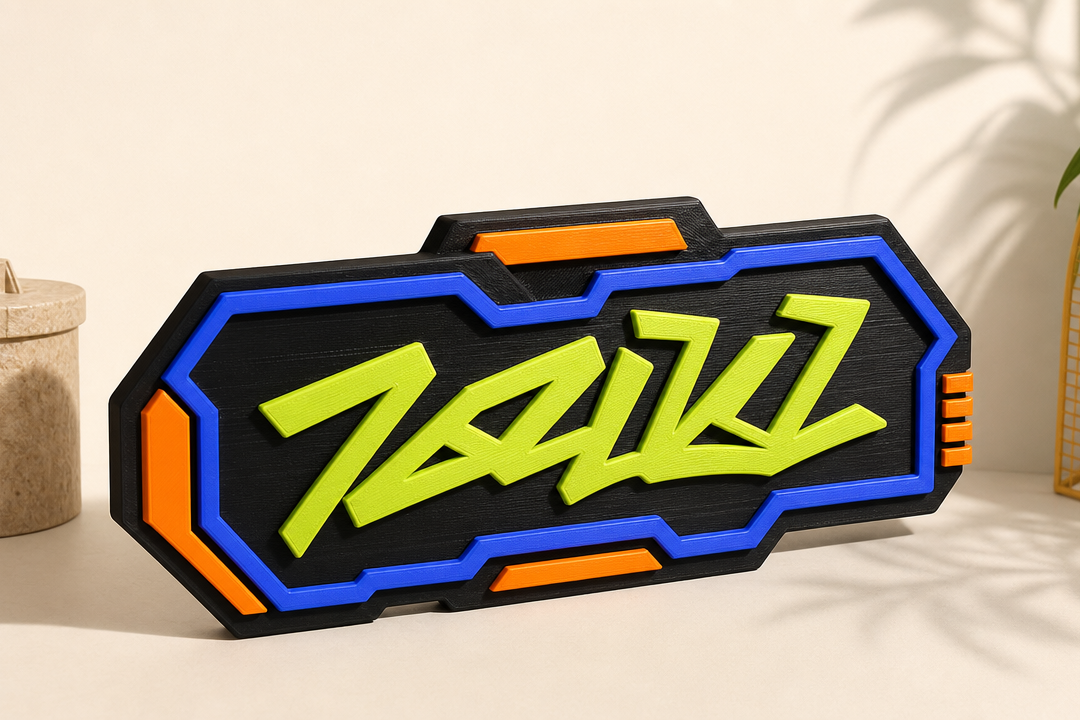 Neon Nameplate Sign curated product listing image by Parallel Objects