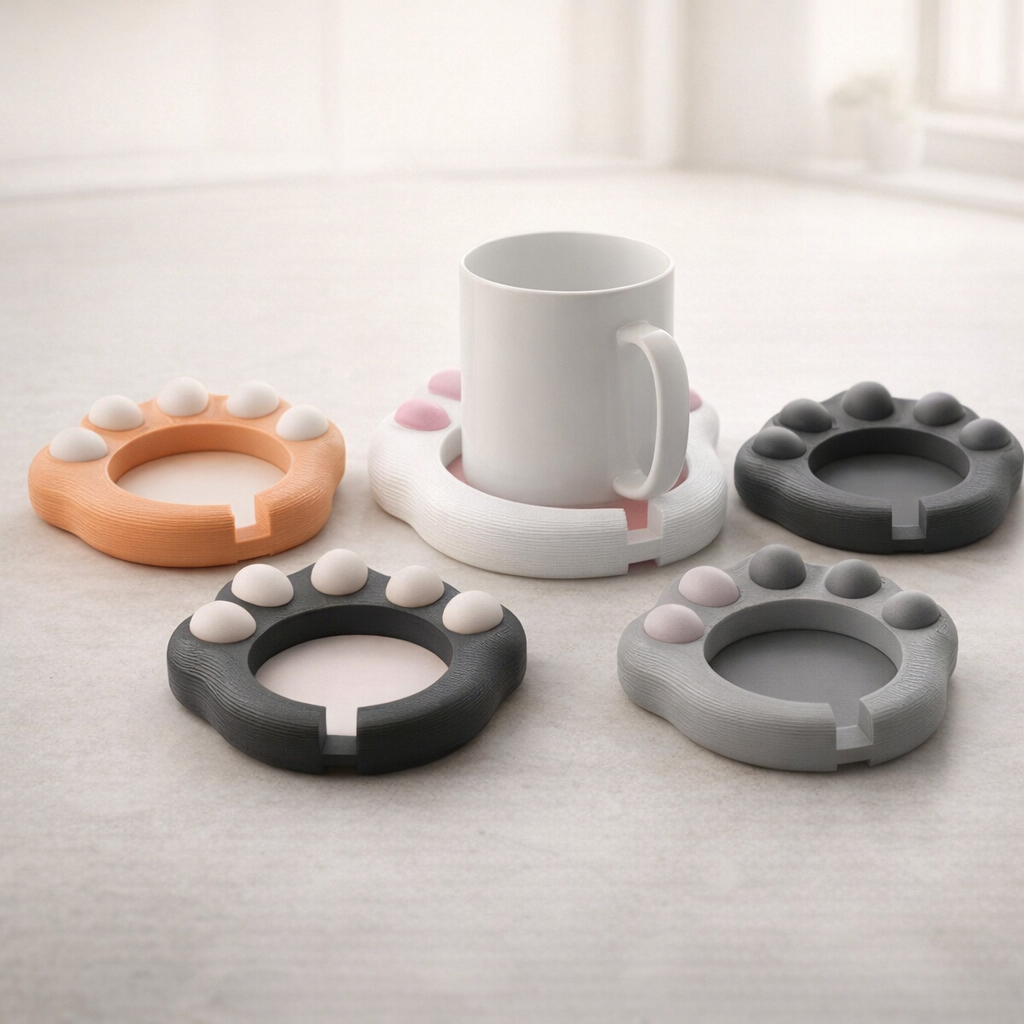 Paw Print Cup Coaster product image