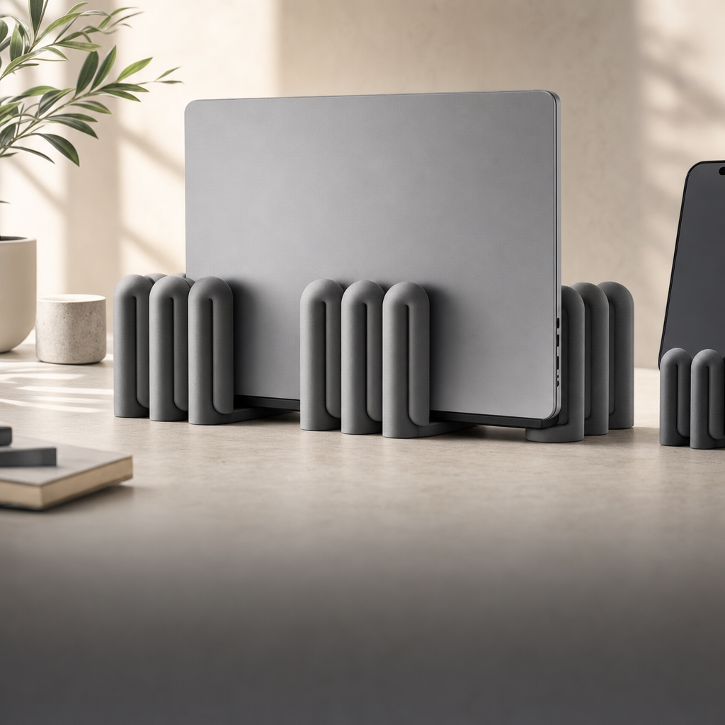 Stands, docks and desk pieces